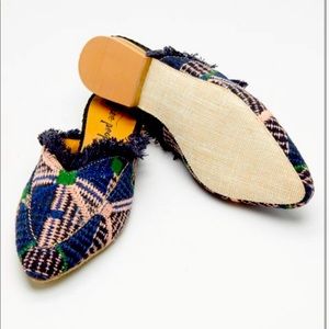 NWOT Free People Navy Newport Mule